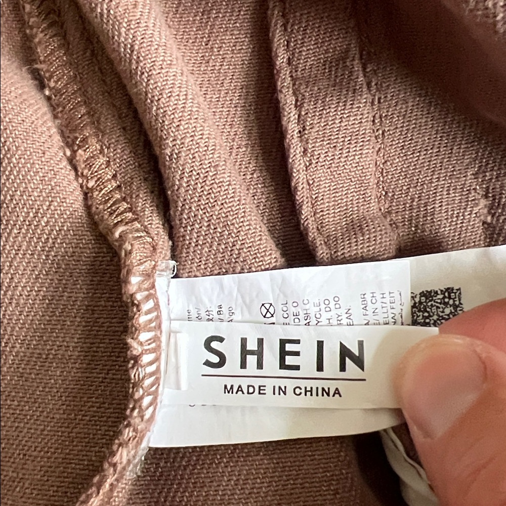 SHEIN Men's Chocolate Brown Denim Jacket - Picture 2 of 4